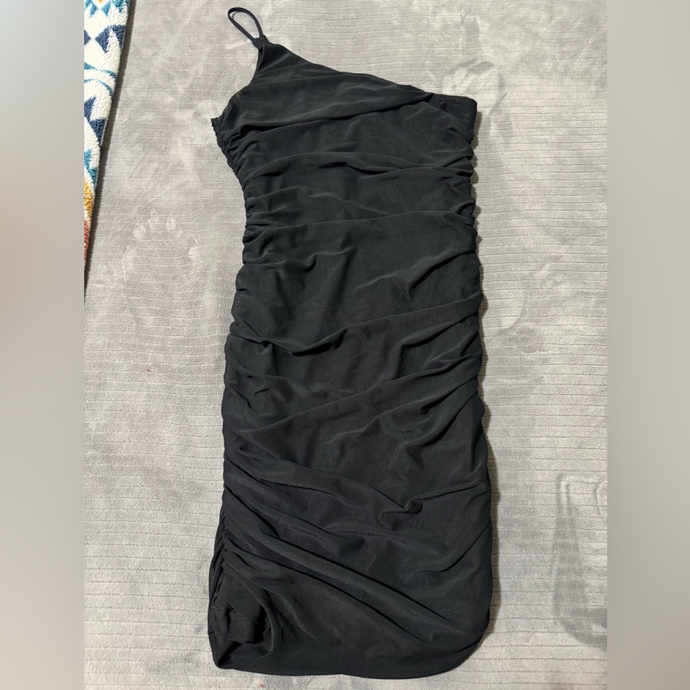 Princess Polly Black One Shoulder Dress